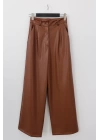 Bs Wide Leg Leather Trousers