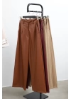 Bs Wide Leg Leather Trousers