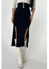 Double Slit Knit Skirt