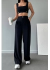 Gold Button Palazzo Trousers