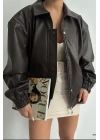 Flap Leather Jacket
