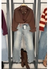 1018 Yüksek Bel Straight Jean Tintli