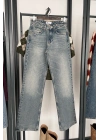 1018 Yüksek Bel Straight Jean Tintli