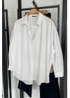 Bs Oversize Poplin Gömlek Beyaz