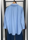Bs Oversize Poplin Gömlek Mavi