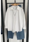 Bs Oversize Poplin Gömlek Beyaz