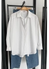 Bs Oversize Poplin Gömlek Beyaz