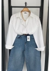Bs Oversize Poplin Gömlek Beyaz