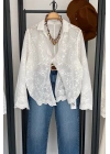 Elara Premium Nakışlı Gömlek Ekru