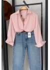 Çizgi Desenli Gömlek Pembe