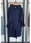 Beli Lastikli Tensel Kimono Takım Lacivert