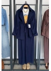 Beli Lastikli Tensel Kimono Takım Lacivert