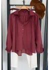 Balon Kol Dökümlü Gömlek Bordo
