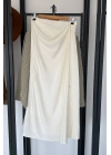 Luna Drape Detaylı Etek Beyaz