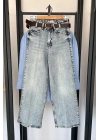 Kemerli Wide Leg Jean Açık Mavi