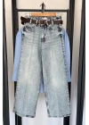 Kemerli Wide Leg Jean Açık Mavi