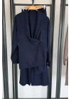 Jakarlı Kimono Takım Lacivert