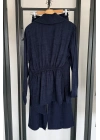 Jakarlı Kimono Takım Lacivert