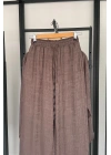 Jakarlı Kimono Takım Kahverengi