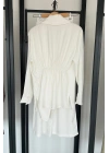 Jakarlı Kimono Takım Ekru