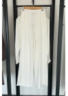 Jakarlı Kimono Takım Ekru
