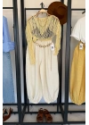 Keten Şalvar Pantolon Krem