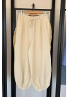 Keten Şalvar Pantolon Krem