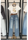 Full Length Wide Leg Jean Mavi Yıkamalı