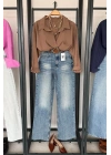 Full Length Wide Leg Jean Mavi Yıkamalı
