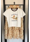 BookLover Baskılı T-Shirt Ekru