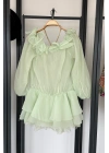 Fiyonklu Şort Elbise Mint