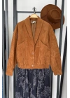 Bandera Unisex Bomber Ceket Camel