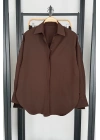 Basic Poplin Gömlek Kahverengi