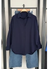 Basic Poplin Gömlek Lacivert