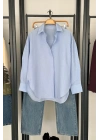 Basic Poplin Gömlek Mavi