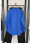 Basic Poplin Gömlek Saks Mavi