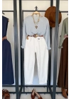 Basic Triko Kazak Bebe Mavi
