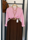 Basic Triko Kazak Pembe