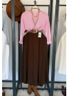 Basic Triko Kazak Pembe