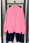 Basic Triko Kazak Şeker Pembe