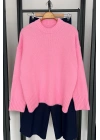 Basic Triko Kazak Şeker Pembe