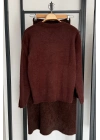Basic Tüylü Kazak Kahverengi