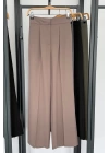 Beli Lastikli Palazzo Pantolon Vizon