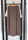 Beli Lastikli Pareo Pantolon Vizon