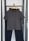 Bisiklet Yaka T-shirt Antrasit