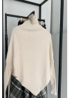 Boğazlı Triko Kazak Krem