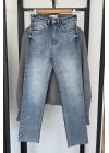 Boyfit Kesik Jean Açık Mavi
