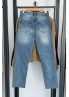 Boyfit Kesik Jean Mavi Yıkamalı