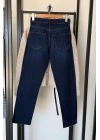Boyfit Kesik Paça Jean Lacivert