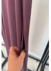 BS Cepli Sıfır Kol Modal Elbise Mürdüm